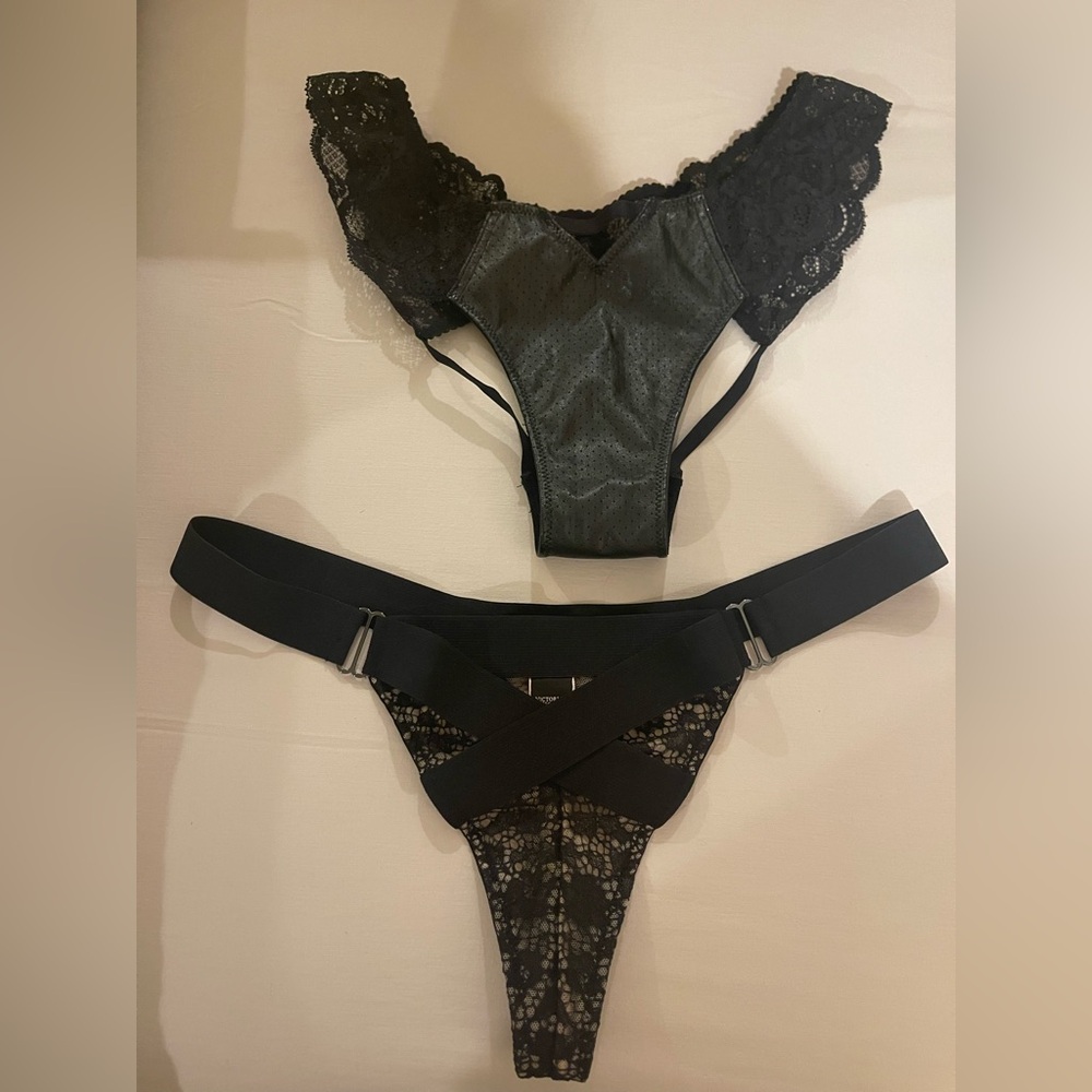 Victoria's Secret Black Lace Panties Set